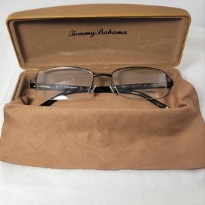 NWT  Mens TOMMY Bahamas Aged Cognac Eyeglasses 52-18-140 TB 4000